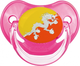 Bandera rosa clásica dragon dragon de Bután