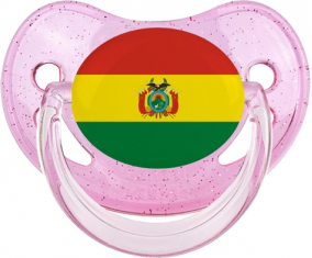 Bandera boliviana Physiological Lollipop Rosa lentejuelas