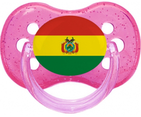 Bandera Bolivia Cereza Lollipop Rosa lentejuelas