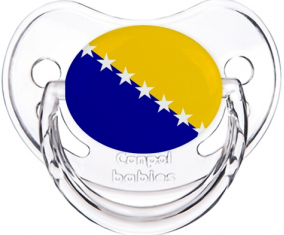 Bandera Bosnia y Herzegovina Clásica Transparente Fisiológica Tetina