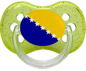 Bandera Bosnia y Herzegovina Sucete Cherry Verde lentejuelas