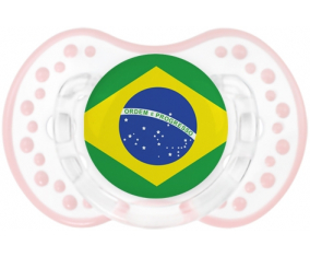 Flag Brasil Lollipop lovi dynamic clásico retro-blanco-rosa-tierno