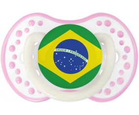 Bandera de Brasil lovi dynamic fosforescente blanco-rosa