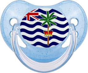 Bandera territorio británico del Océano Índico Selea lentejuelas azules