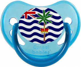 Bandera Territorio Británico del Océano Índico Fosforescente Azul Fisiológico Tetina