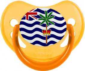 Bandera territorio británico del Océano Índico Fisiológico Tetin Fosforescente Amarillo