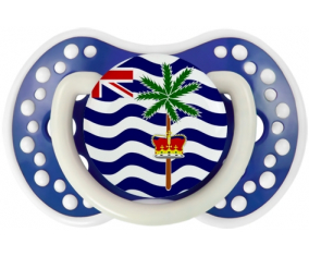 Bandera territorio británico del Océano Índico Sucete lovi dynamic azul marino fosforescente