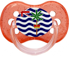 Bandera territorio británico del Océano Índico chupa lentejuelas de cereza roja
