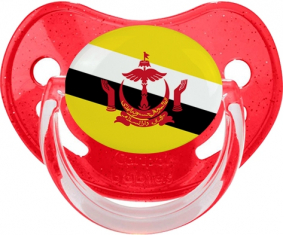 Brunei Darussalam Bandera dragón de lentejuelas rojas