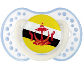 Brunei Darussalam Bandera tetina lovi dynamic clásico blanco-cian