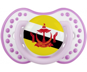 Brunei Darussalam Bandera tetina lovi dynamic clásico White-Mauve