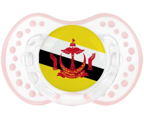 La bandera de Brunei Darussalam Tetine lovi dynamic clásico retro-blanco-rosa-tierno