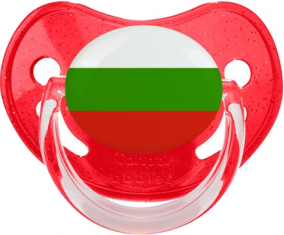 Bulgaria bandera piruleta fisiológica roja con lentejuelas