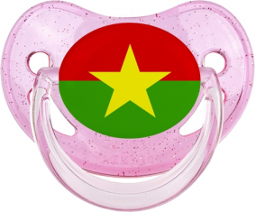 Bandera Burkina Faso Fisiológica Lollipop Rosa lentejuelas