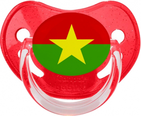 Bandera de Burkina Faso Piruleta Fisiológica Roja con Lentejuelas