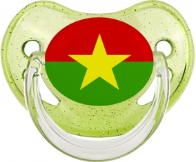 Bandera Burkina Faso Piruleta Fisiológica Verde con lentejuelas