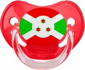 Bandera tetina de lentejuelas rojas de Burundi