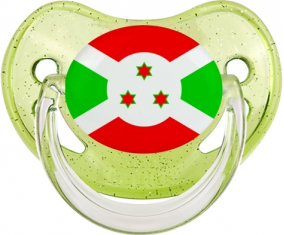 Bandera de Burundi Lentejuelas Verdes Tetina Fisiológica
