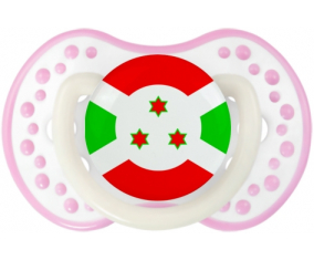 La bandera de Sucete de Burundi lovi dynamic de color blanco-rosa fosforescente