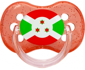 Bandera de purpurina de cereza verde de Burundi