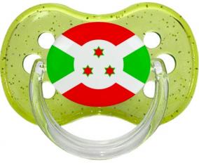 Bandera de purpurina de cereza verde de Burundi