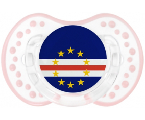 Bandera de Cabo Verde Tetine lovi dynamic clásico retro-blanco-rosa-tierno