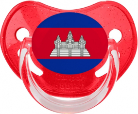 Piruleta Fisiológica Roja bandera camboyana con lentejuelas