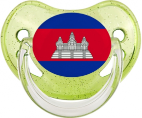 Bandera camboyana verde lentejuelas Piruleta Fisiológica