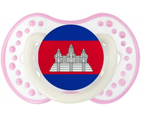 Bandera camboyana lovi dynamic fosforescente blanco-rosa