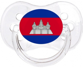 Piruleta de cereza transparente clásica de bandera camboyana