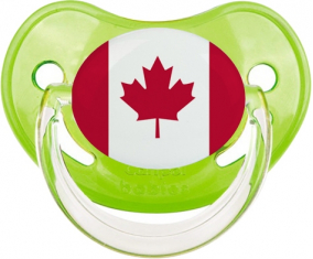 Bandera tetina verde clásica de Canadá