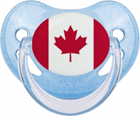Bandera de Canadá Lentejuelas Azules Tetina Fisiológica
