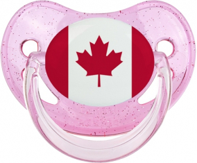 Bandera de Canadá Physiological Lentejuelas Rosa Tetina