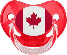 Bandera de Canadá Lentejuelas Rojas Tetina Fisiológica