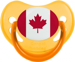 Bandera de Canadá Tetina Fisiológica Fosforescente Amarillo