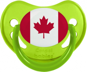 Bandera de Canadá Fisiológica Tetina Fosforescente Verde