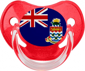 Bandera Islas Caimán Suceto Fisiológico Rojo con lentejuelas