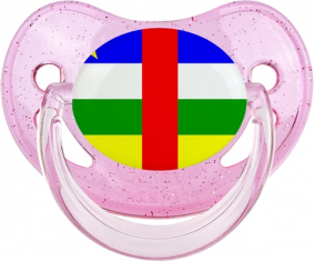Bandera de la República Centroafricana Piruleta Fisiológica Rosa con lentejuelas