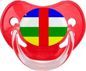 Bandera de la República Centroafricana Piruleta Fisiológica Roja con lentejuelas