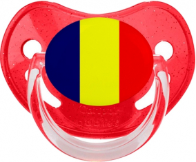 Bandera de Chad Piruleta Fisiológica Roja con Lentejuelas