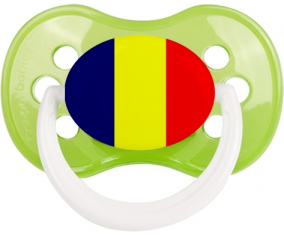 La clásica bandera de piruleta anatómica verde de Chad