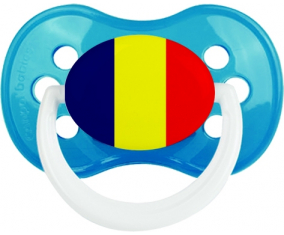 La clásica bandera anatómica de lollipop cian de Chad
