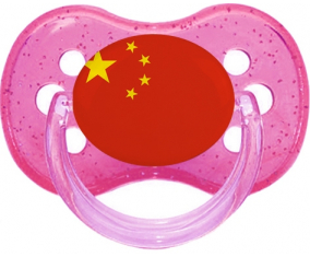 Bandera de China Cereza Lollipop Rosa lentejuelas