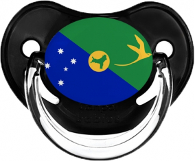 Bandera Isla de Navidad Clásico Piruleta Fisiológica Negra