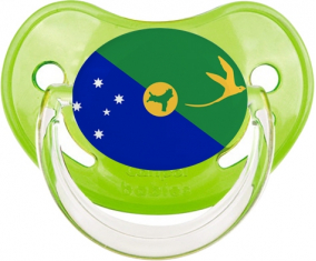 Bandera Isla de Navidad Clásica Piruleta Fisiológica Verde