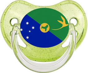 Bandera Isla de Navidad Lentejuelas Verdes Piruleta Fisiológica