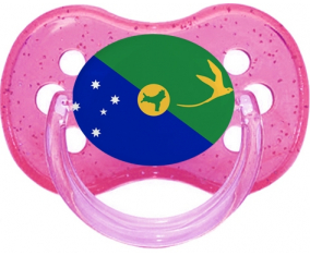 Bandera Isla de Navidad Cereza Lollipop Rosa lentejuelas