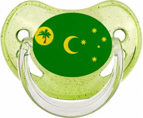 Bandera Islas Cocos Verde Lentejuelas Physiological Lollipop