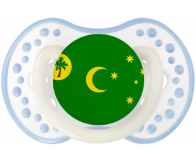 Bandera Islas Cocos Lollipop lovi dynamic Clásico Blanco-cian
