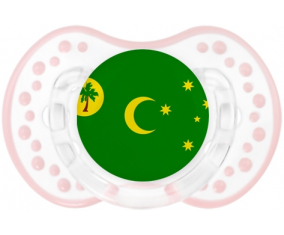 Flag Cocos Islands Lollipop lovi dynamic clásico retro-blanco-rosa-tierno